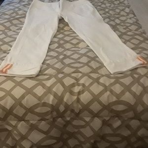 White Cuffed Jeans- Size 8
